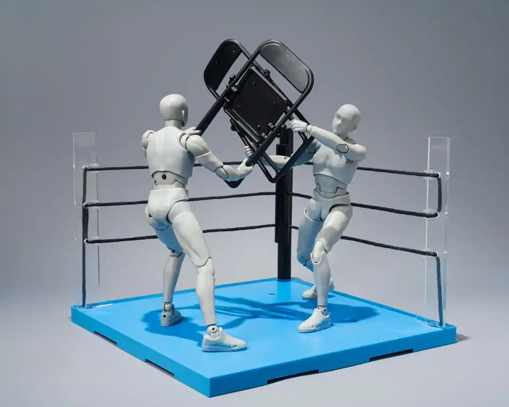 Tamashii Stage Action Figure Accessory Act Ring Corner & Folding Chair Set Neutral Ver. / Sada akčných figúrok - príslušenstva Act Ring Corner & Folding Chair Set Neutral Ver. produktová fotografia