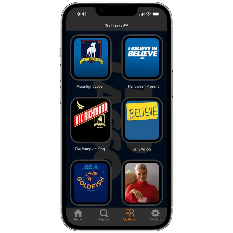 Ted Lasso remienok + face designs produktová fotografia