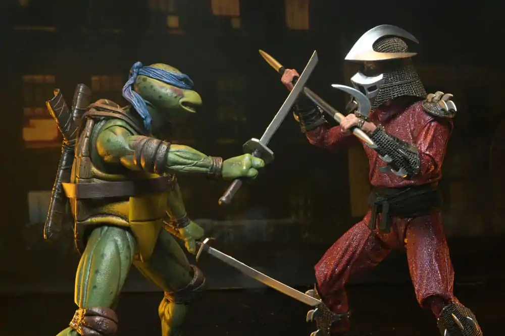 Teenage Mutant Ninja Turtles (1990 Movie) Akčná figúrka Strešná bitka Shredder verzus Leo 18 cm produktová fotografia