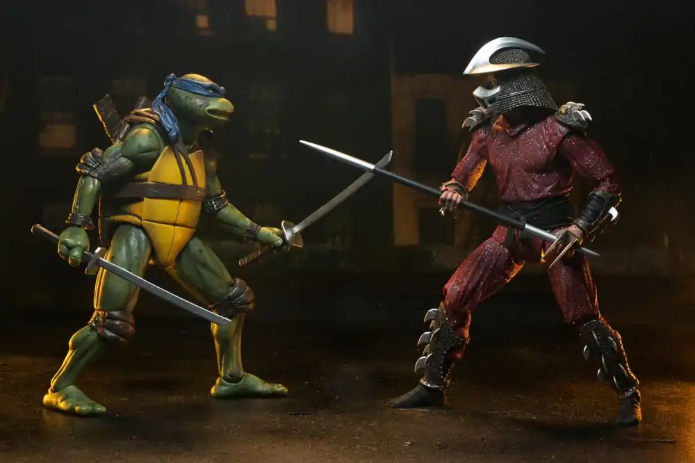 Teenage Mutant Ninja Turtles (1990 Movie) Akčná figúrka Strešná bitka Shredder verzus Leo 18 cm produktová fotografia