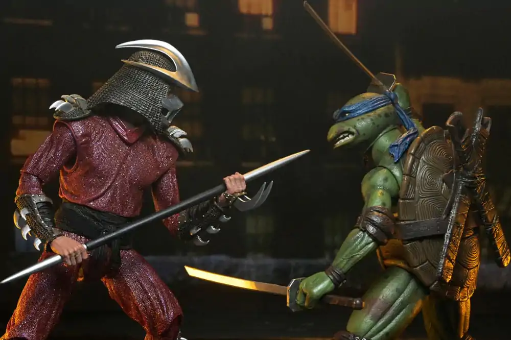 Teenage Mutant Ninja Turtles (1990 Movie) Akčná figúrka Strešná bitka Shredder verzus Leo 18 cm produktová fotografia