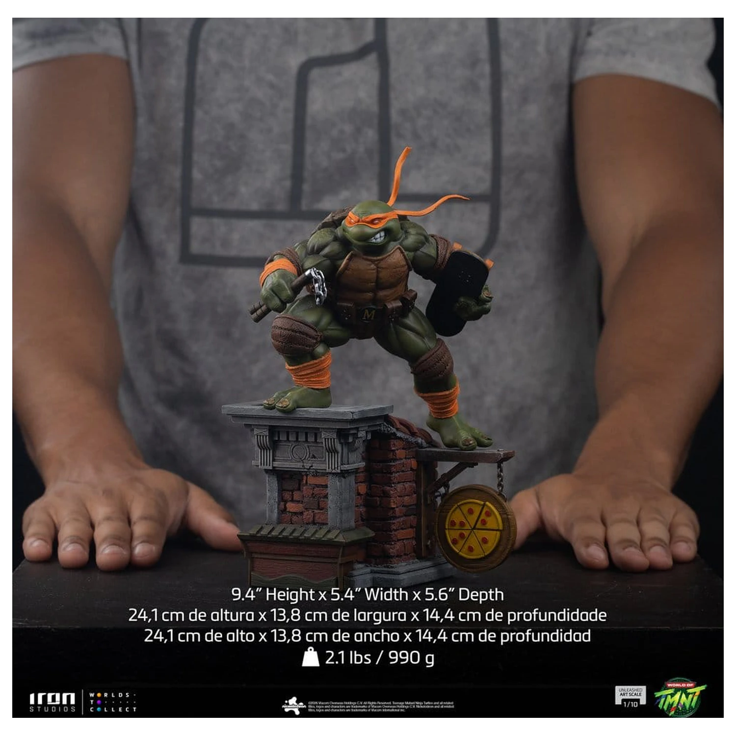 Teenage Mutant Ninja Turtles Art Scale socha 1/10 Michelangelo Unleashed 24 cm produktová fotografia