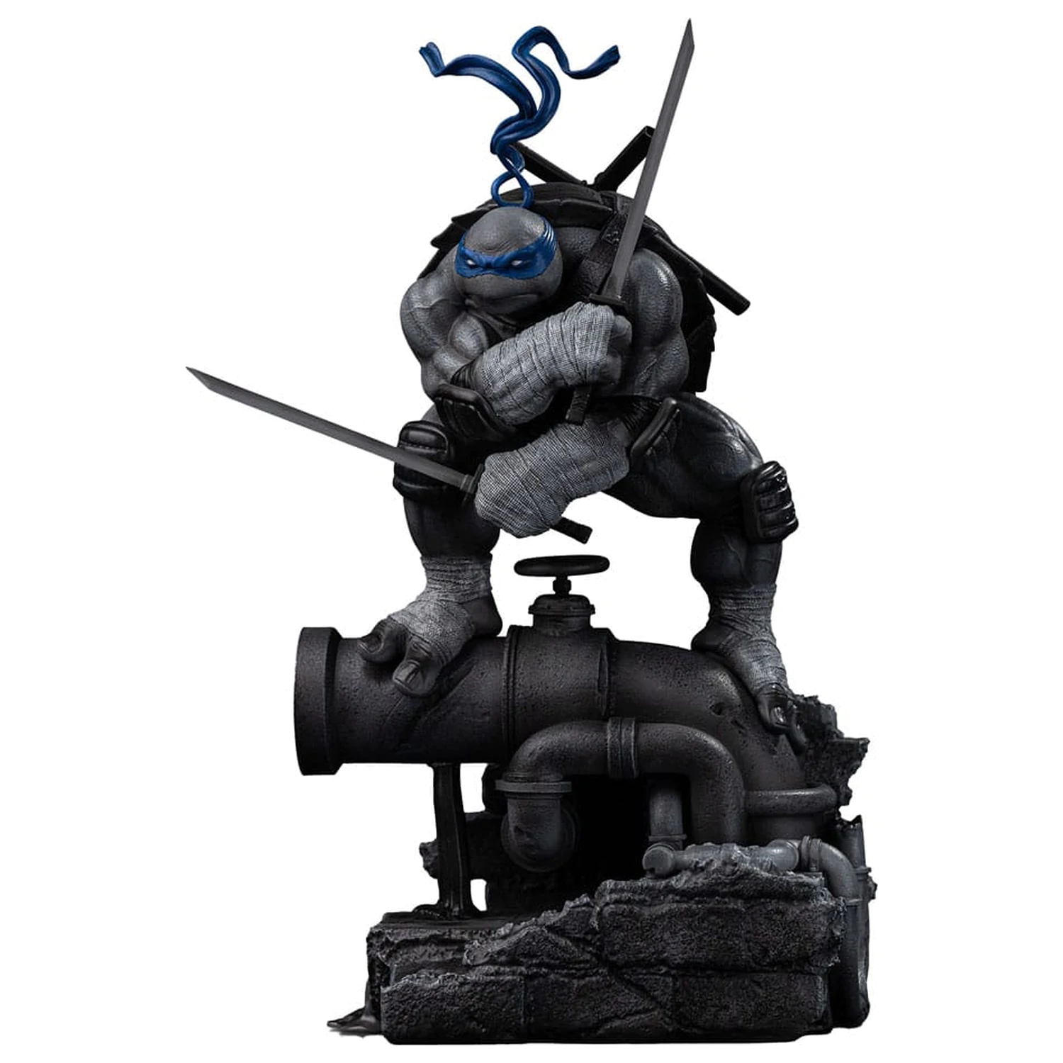 Teenage Mutant Ninja Turtles socha Art Scale 1/10 Leonardo Black and White Variant 26 cm produktová fotografia
