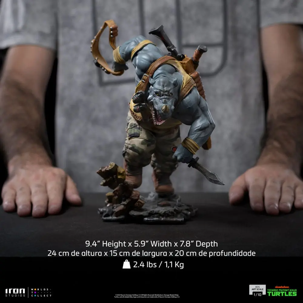 Teenage Mutant Ninja Turtles BDS Art Scale Socha 1/10 Rocksteady 24 cm produktová fotografia