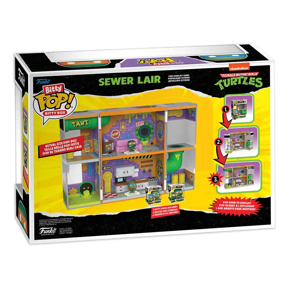 Teenage Mutant Ninja Turtles Bitty Funko POP! Bitty Box Display s 2 vinylovými figúrkami Sewer Lair produktová fotografia