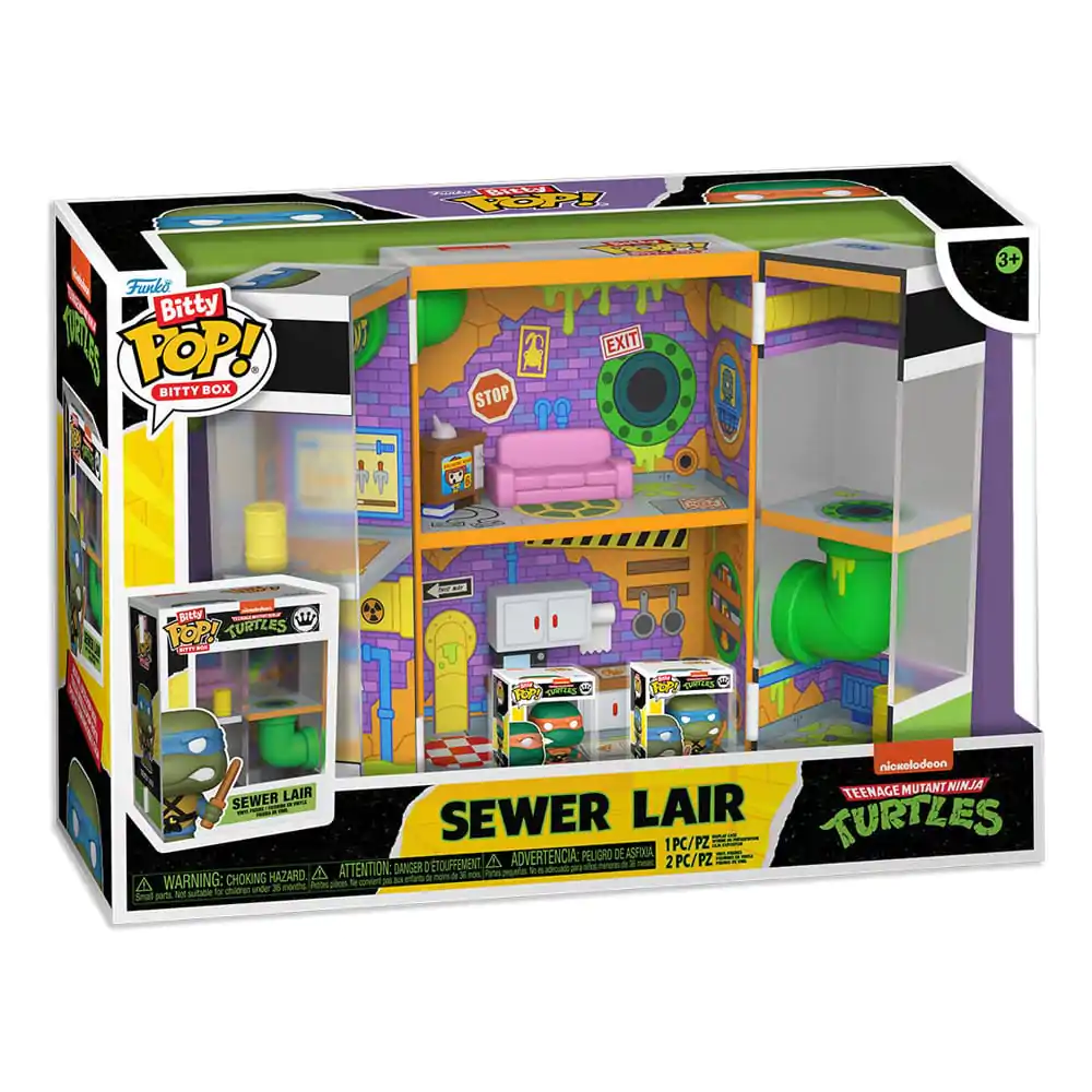 Teenage Mutant Ninja Turtles Bitty Funko POP! Bitty Box Display s 2 vinylovými figúrkami Sewer Lair produktová fotografia