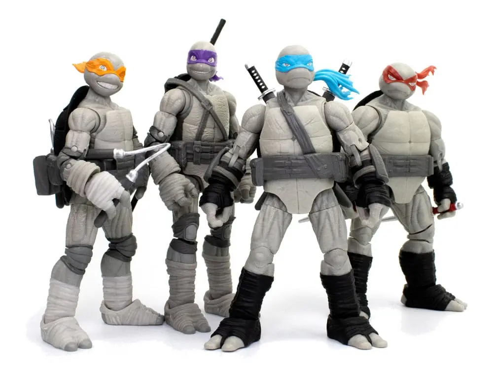 Teenage Mutant Ninja Turtles BST AXN Akčné figúrky 4-balenie Black&White (IDW Comics) 13 cm produktová fotografia