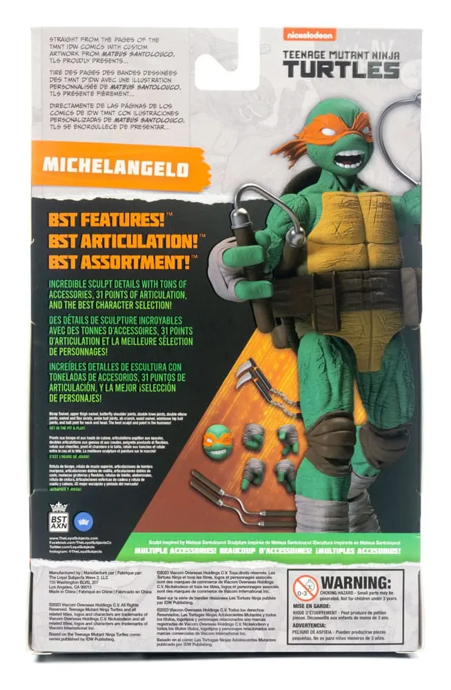 Teenage Mutant Ninja Turtles BST AXN Akčná figúrka Michelangelo (IDW Comics) 13 cm produktová fotografia