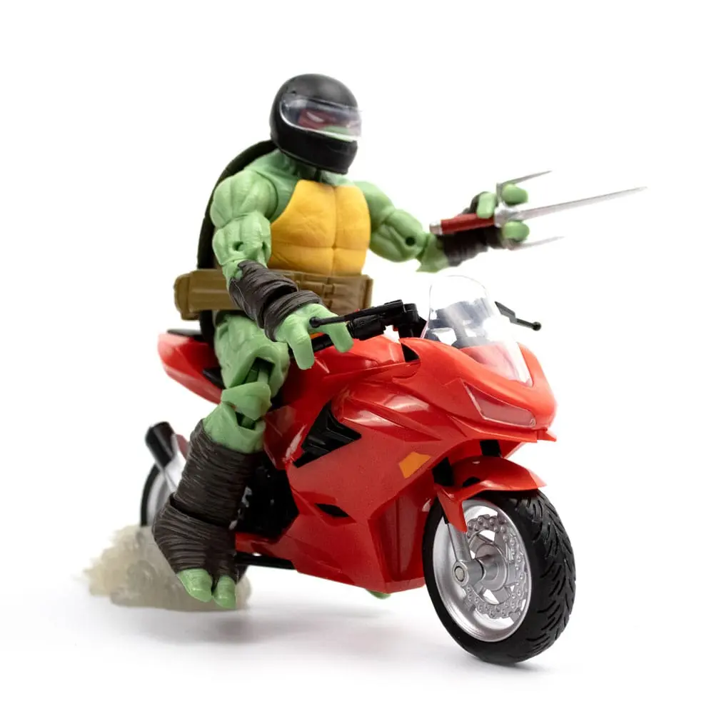 Teenage Mutant Ninja Turtles BST AXN Akčná Figúrka s Vozidlom Raphael s Motorkou (IDW Comics) 13 cm produktová fotografia