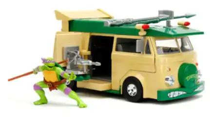 Teenage Mutant Ninja Turtles Diecast Model 1/24 Donatello & Party Wagon – kovový model produktová fotografia