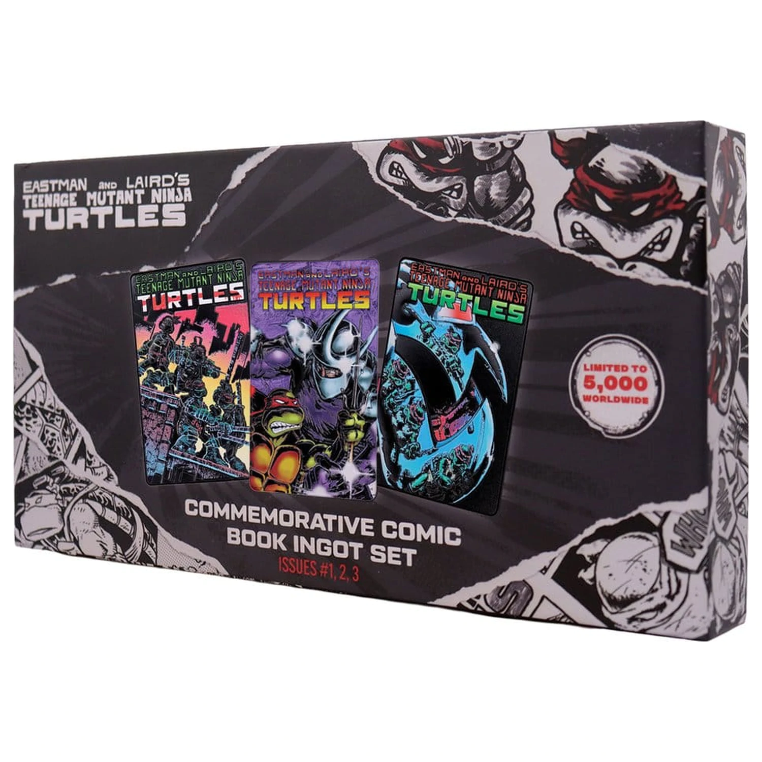 Teenage Mutant Ninja Turtles Ingot Set of Three Comic Book Cover Ingots Limited Edition produktová fotografia