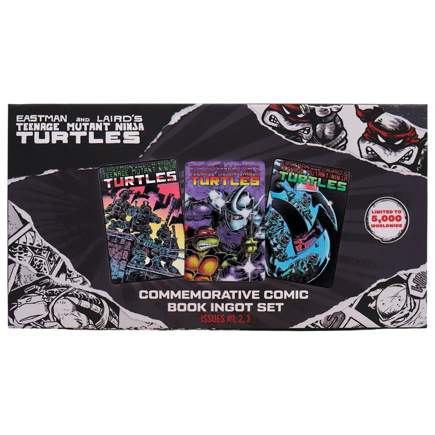 Teenage Mutant Ninja Turtles Ingot Set of Three Comic Book Cover Ingots Limited Edition produktová fotografia