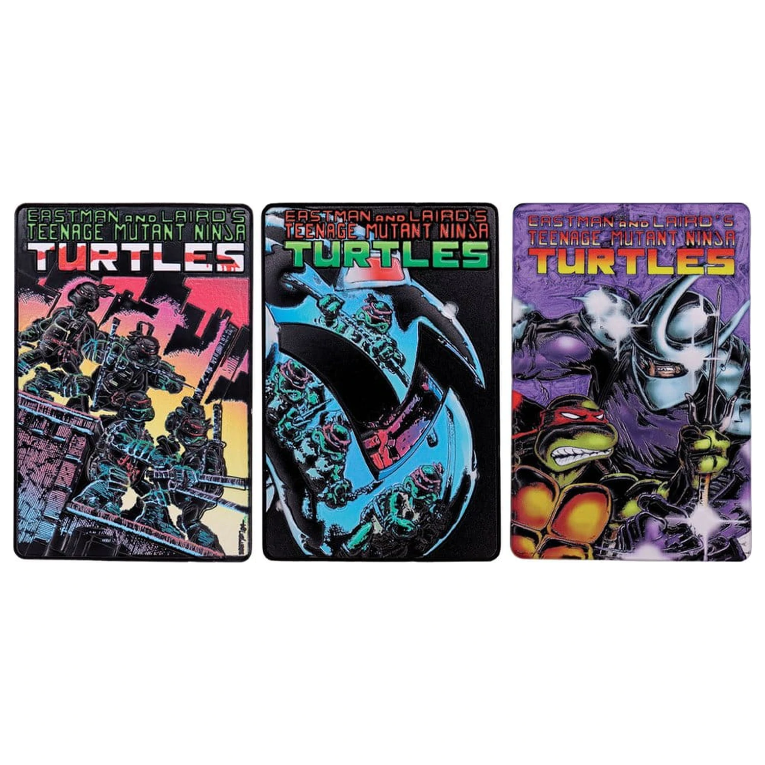 Teenage Mutant Ninja Turtles Ingot Set of Three Comic Book Cover Ingots Limited Edition produktová fotografia