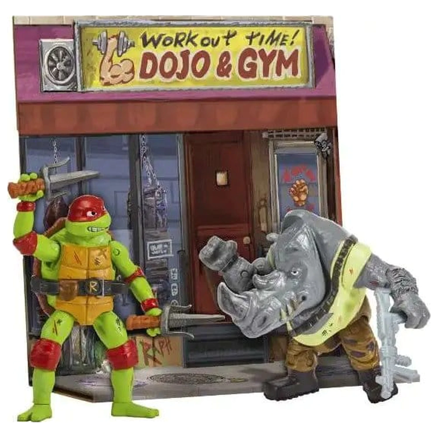 Teenage Mutant Ninja Turtles: Mutant Mayhem Battle Pack Akčné figúrky Raphael vs. Rocksteady 11 cm produktová fotografia