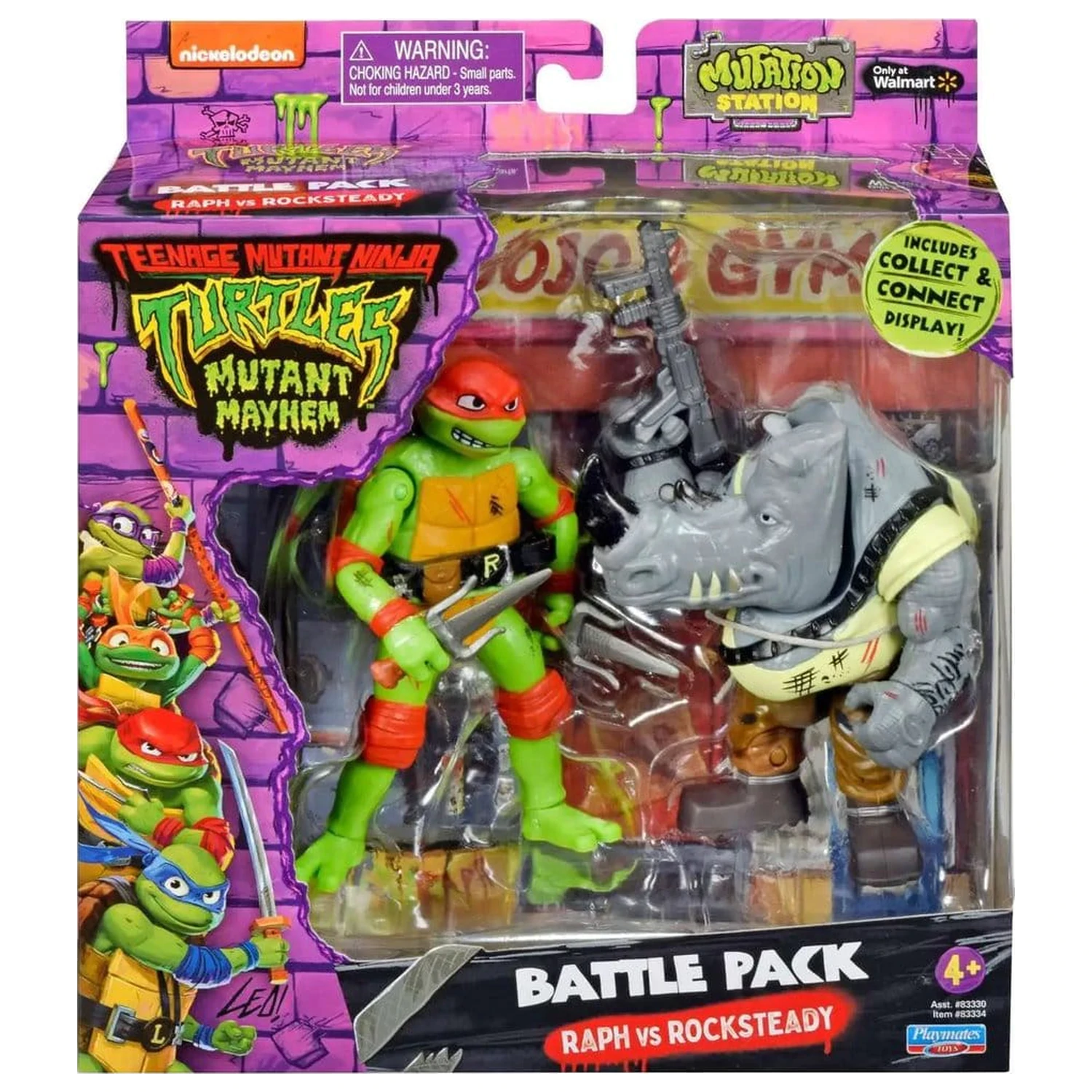 Teenage Mutant Ninja Turtles: Mutant Mayhem Battle Pack Akčné figúrky Raphael vs. Rocksteady 11 cm produktová fotografia