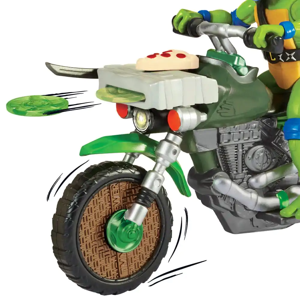 Teenage Mutant Ninja Turtles: Mutant Mayhem Drive N Kick akčná figúrka Leonardo & Motorcycle 11 cm produktová fotografia