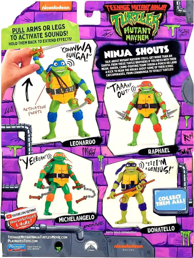Teenage Mutant Ninja Turtles: Mutant Mayhem Ninja Shouts Akčná figúrka Donatello 14 cm produktová fotografia