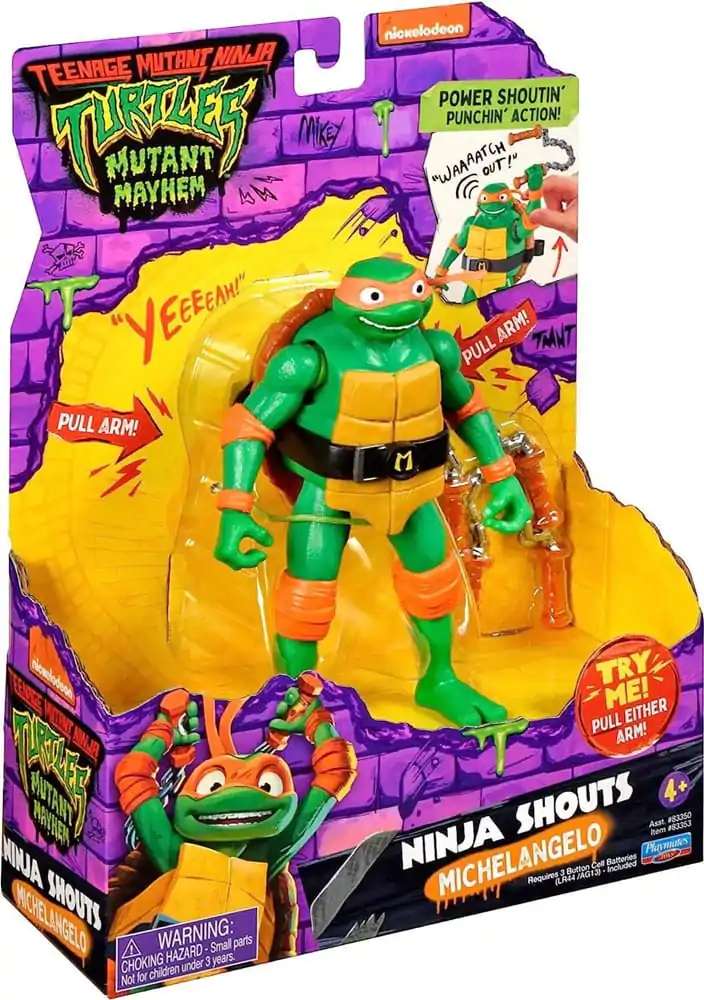 Teenage Mutant Ninja Turtles: Mutant Mayhem Ninja Shouts Akčná figúrka Michelangelo 14 cm produktová fotografia