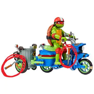 Teenage Mutant Ninja Turtles: Mutant Mayhem Akčná figúrka Raphael & Scooter so sajdkárou 11 cm produktová fotografia