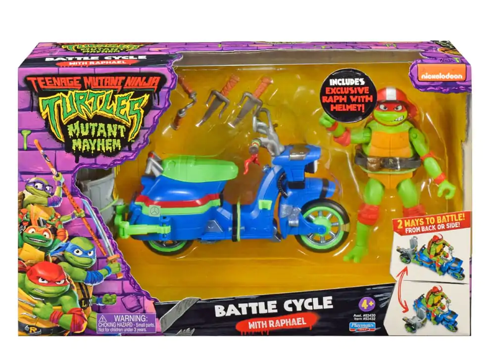 Teenage Mutant Ninja Turtles: Mutant Mayhem Akčná figúrka Raphael & Scooter so sajdkárou 11 cm produktová fotografia