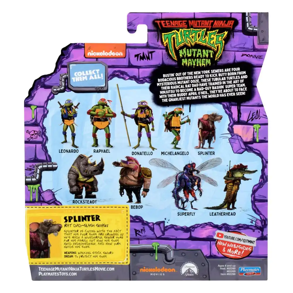Teenage Mutant Ninja Turtles: Mutant Mayhem Akčná figúrka Splinter 10 cm produktová fotografia
