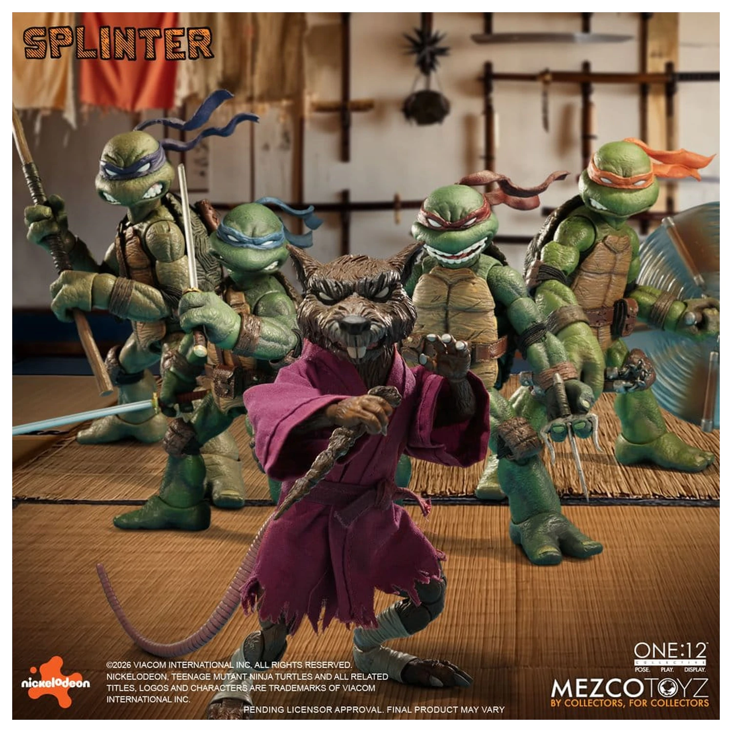 Teenage Mutant Ninja Turtles One:12 Collective akčná figúrka 1/12 Splinter 17 cm produktová fotografia