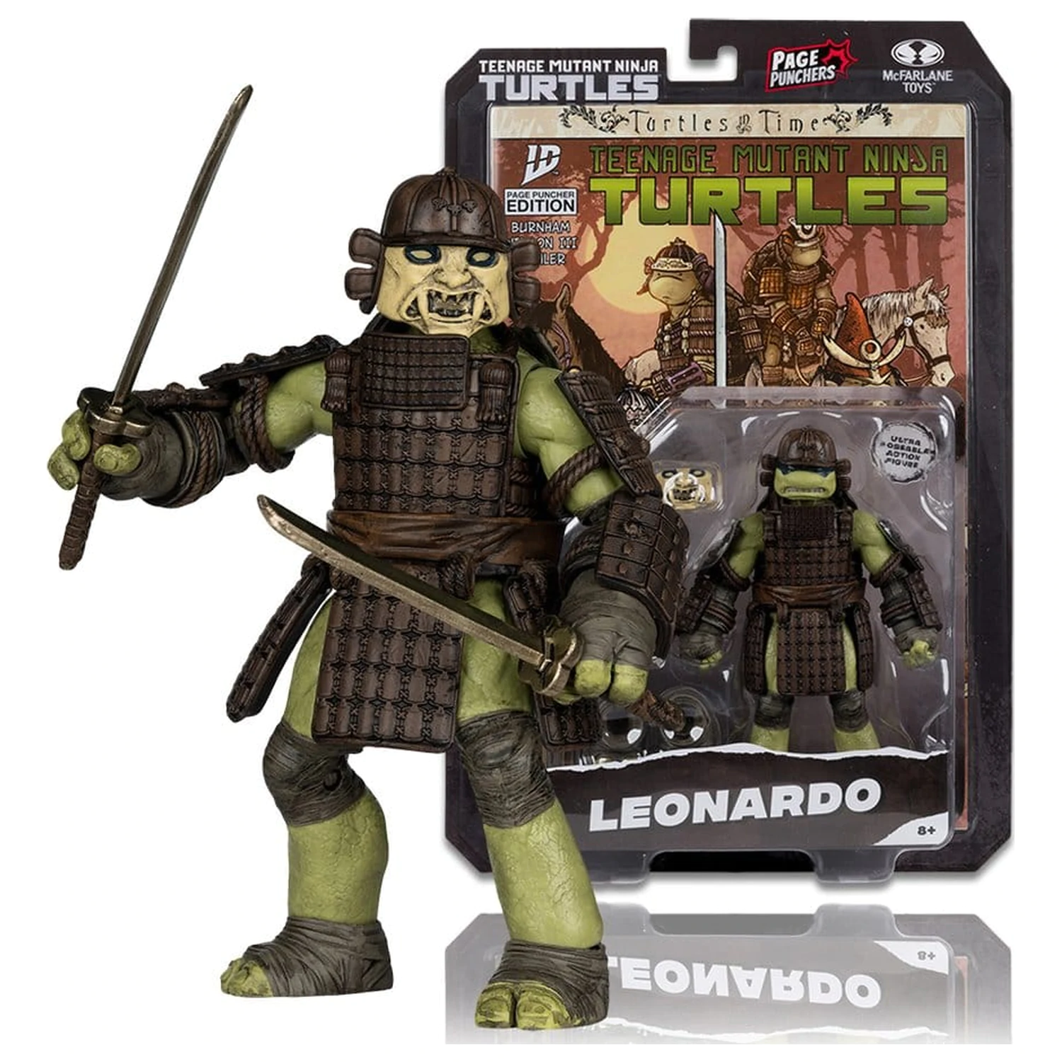 Teenage Mutant Ninja Turtles Page Punchers akčná figúrka Leonardo (Turtles in Time) 13 cm produktová fotografia