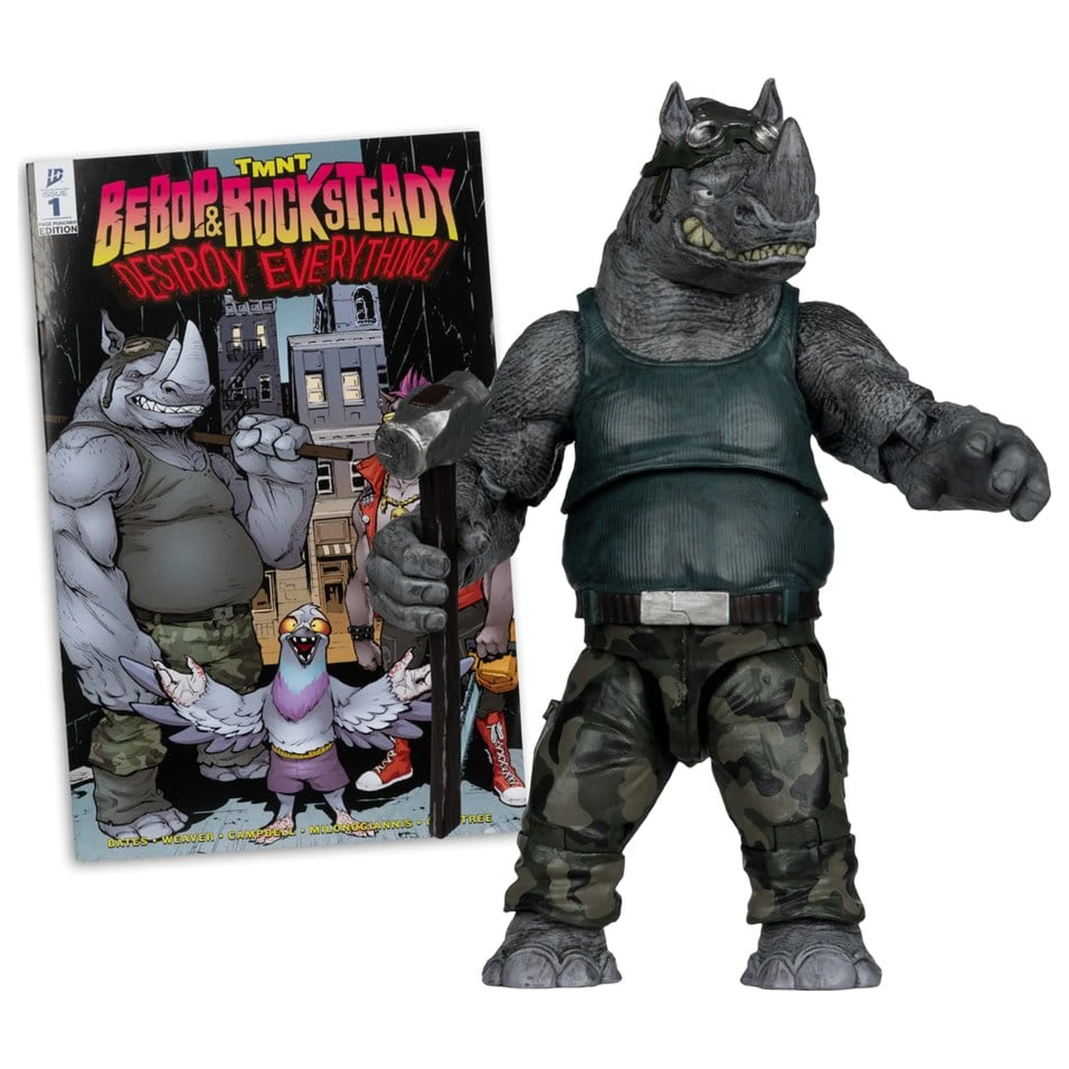Teenage Mutant Ninja Turtles Page Punchers akčná figúrka Rocksteady 17 cm produktová fotografia
