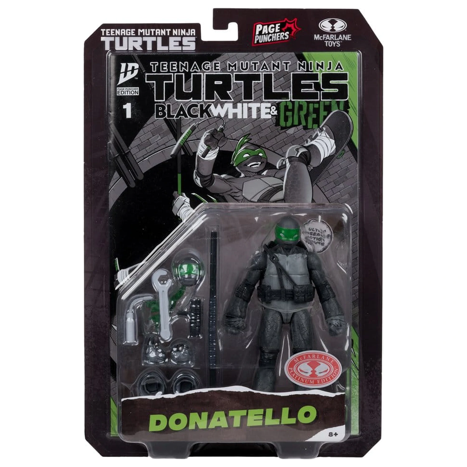 Teenage Mutant Ninja Turtles Page Punchers Akčná figúrka Donatello (Black White & Green ) (Red Platinum Edition) 13 cm produktová fotografia