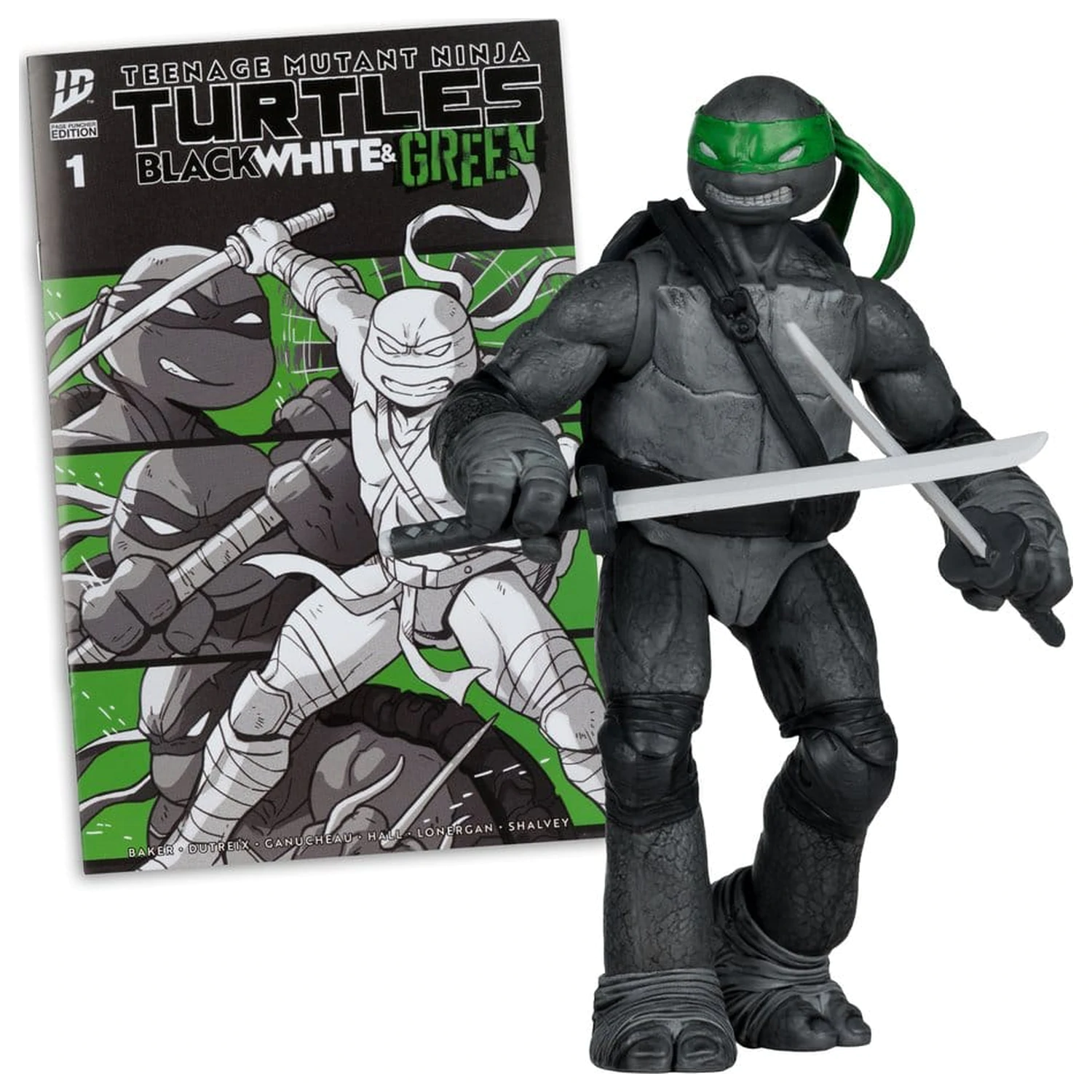 Teenage Mutant Ninja Turtles Page Punchers Akčná figúrka Leonardo (Black White & Green) (Red Platinum Edition) 13 cm produktová fotografia