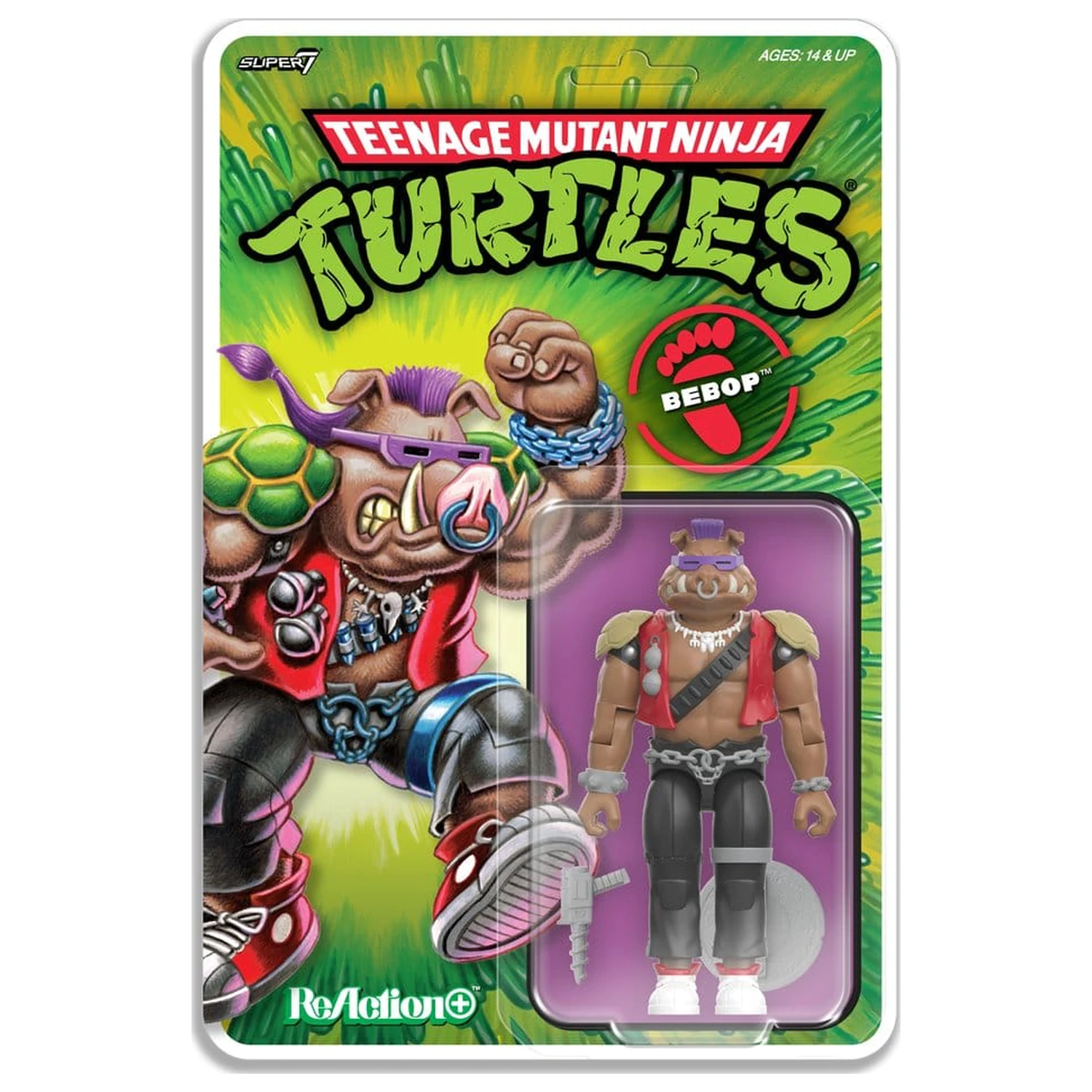 Teenage Mutant Ninja Turtles ReAction+ Akčná figúrka vlna 02 Bebop produktová fotografia