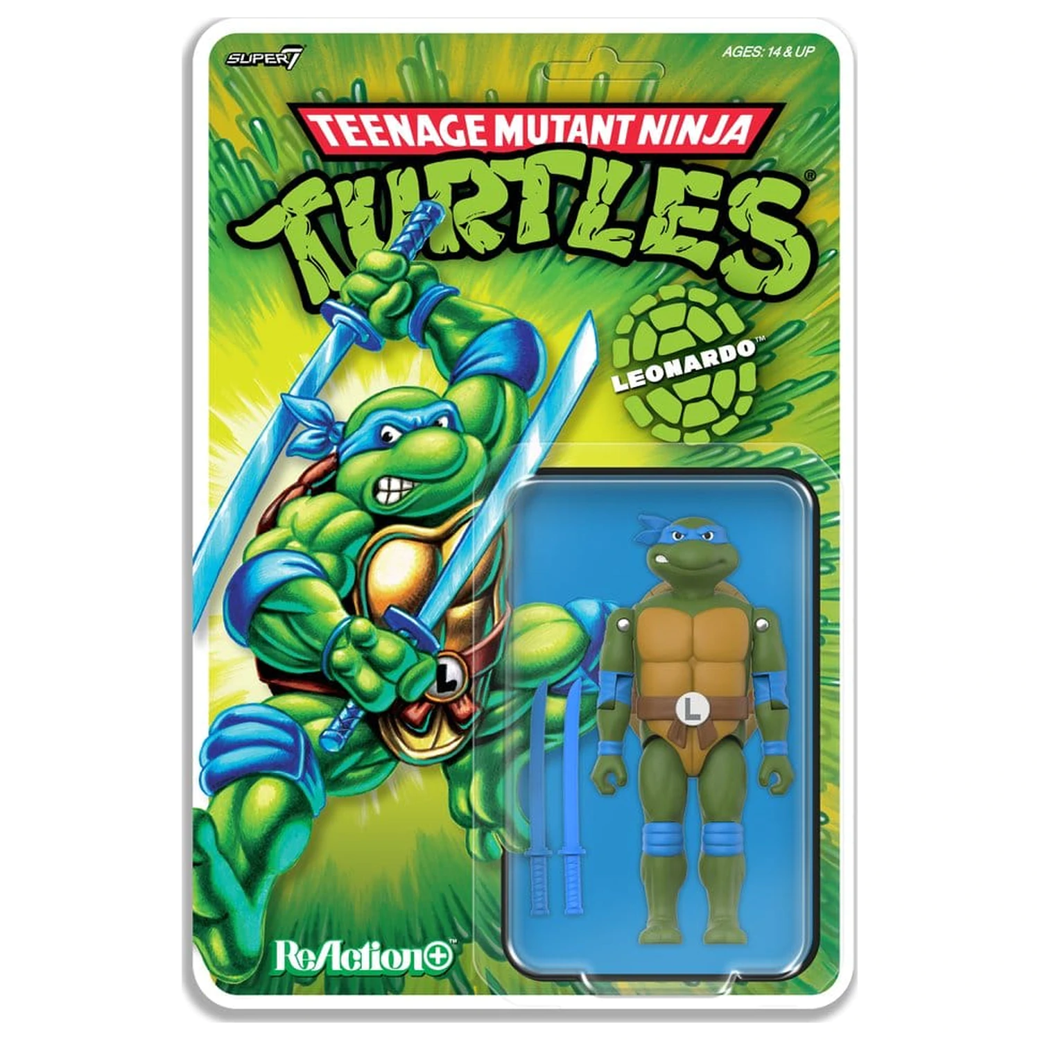 Teenage Mutant Ninja Turtles ReAction+ Akčná figúrka Vlna 02 Leonardo produktová fotografia