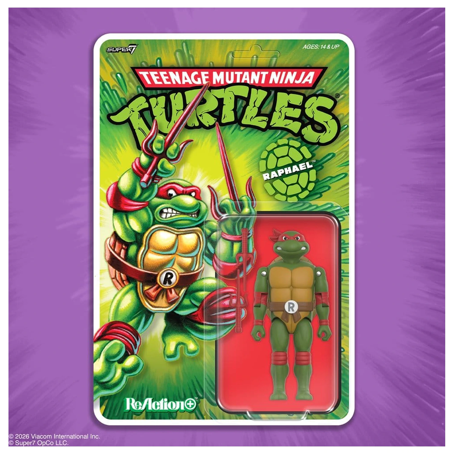 Teenage Mutant Ninja Turtles ReAction+ Akčná figúrka Vlna 01 Raphael produktová fotografia
