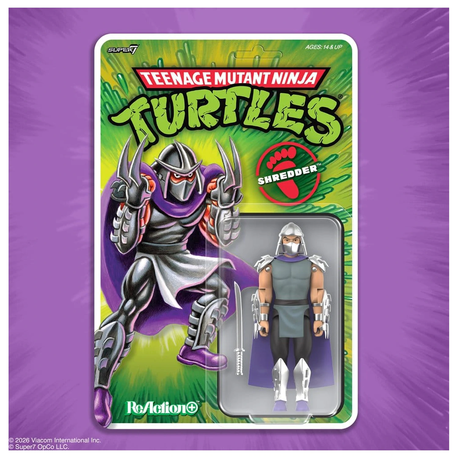Teenage Mutant Ninja Turtles ReAction+ akčná figúrka Vlna 01 Shredder produktová fotografia