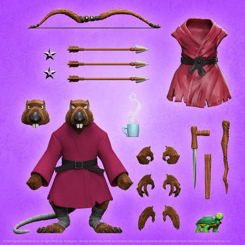 Teenage Mutant Ninja Turtles Ultimates Akčná Figúrka Splinter (Flocked) 18 cm produktová fotografia