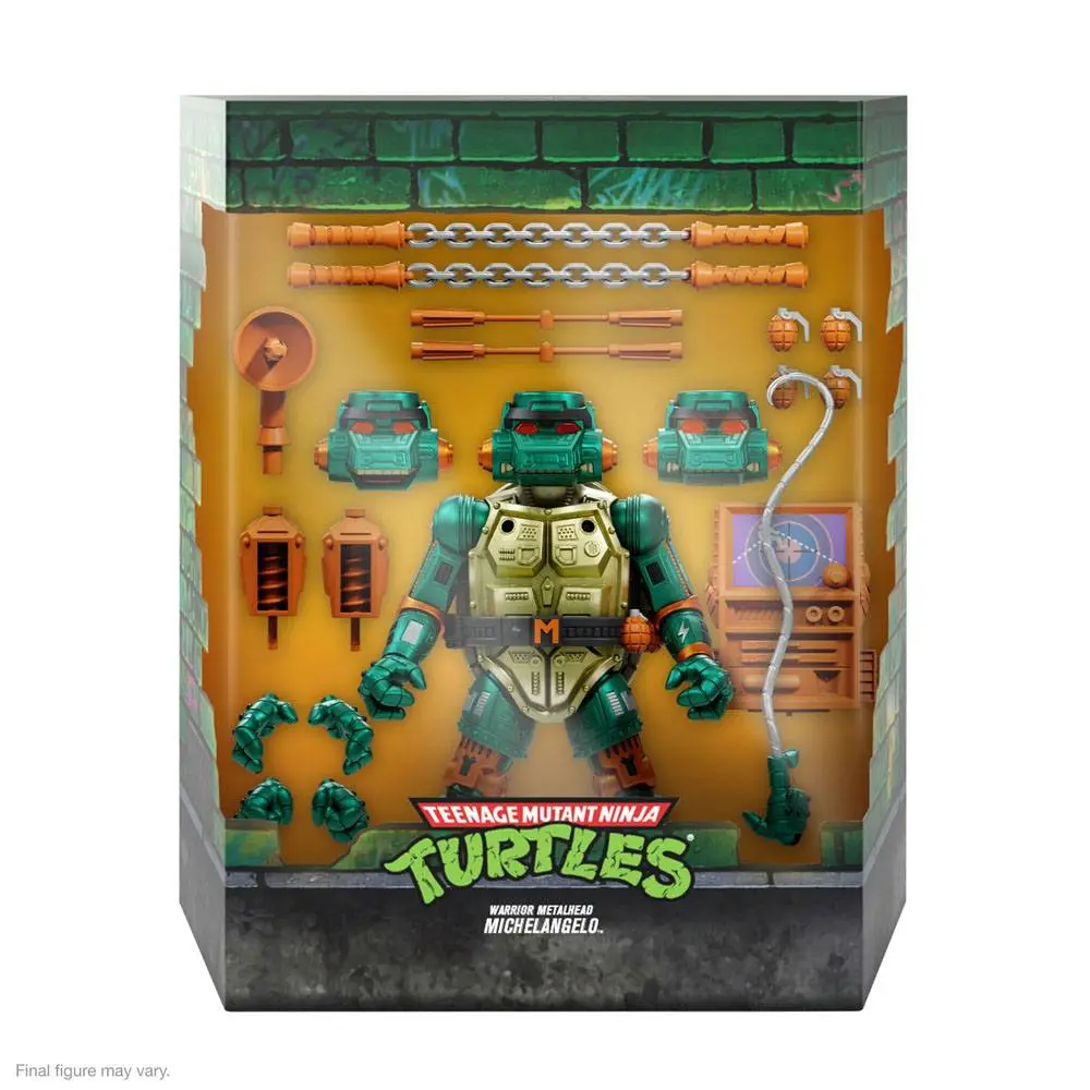 Teenage Mutant Ninja Turtles Ultimates Action Figure Warriror Metalhead Michelangelo 18 cm termékfotó