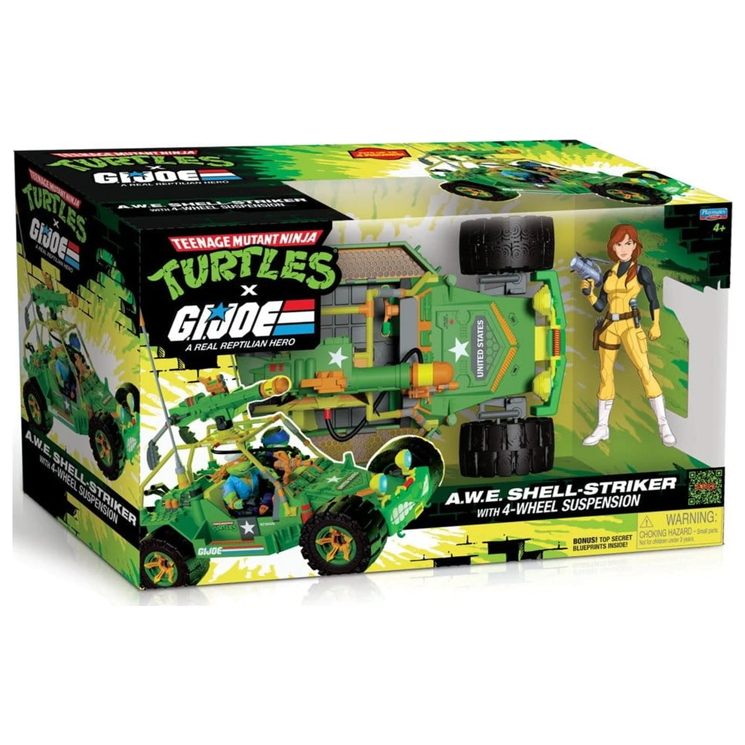 Teenage Mutant Ninja Turtles x G.I. Joe Crossover Classics vozidlo A.W.E. Shell-Striker s figúrkou produktová fotografia