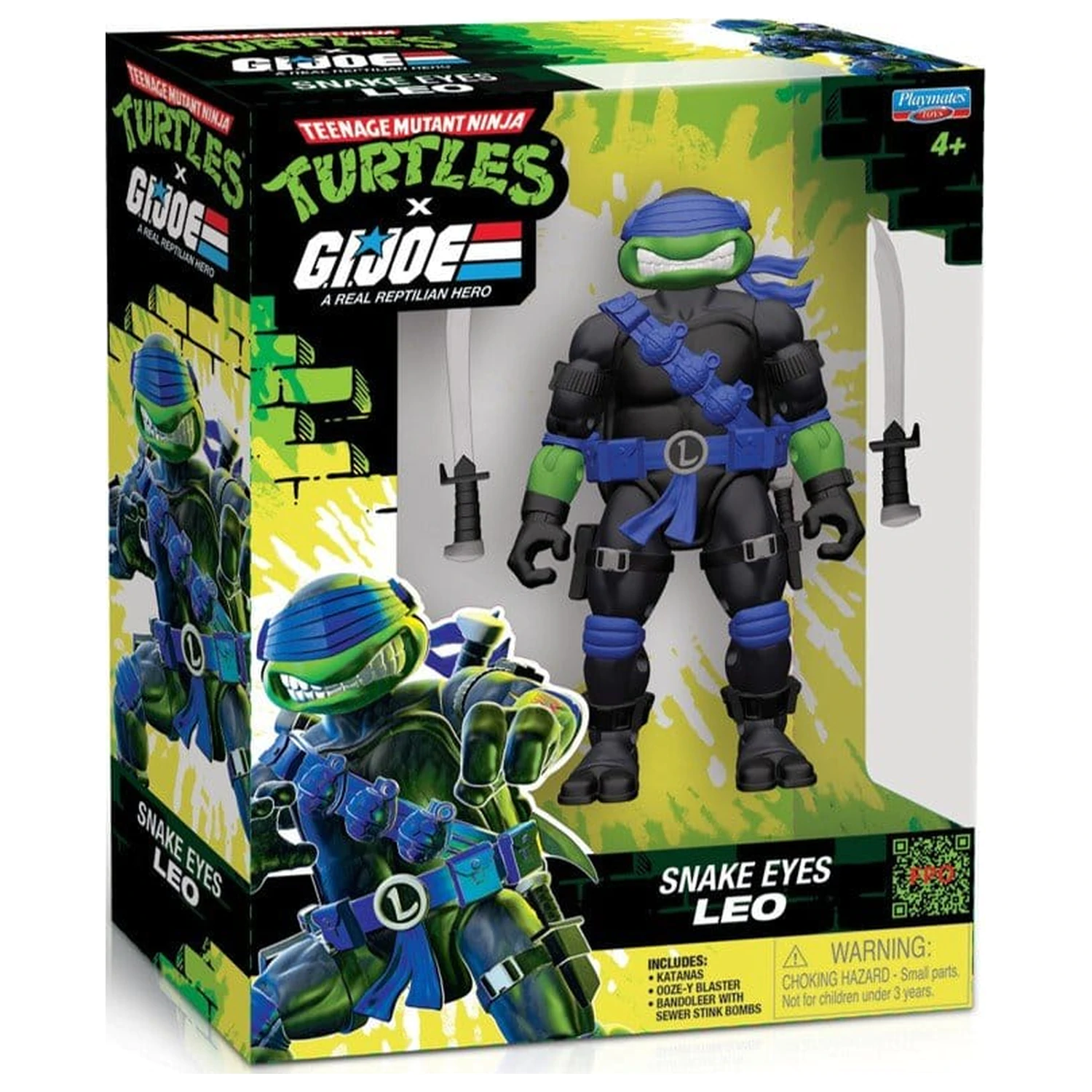 Teenage Mutant Ninja Turtles x G.I. Joe Crossover Classics akčná figúrka Leonardo x Snake Eyes 12 cm produktová fotografia