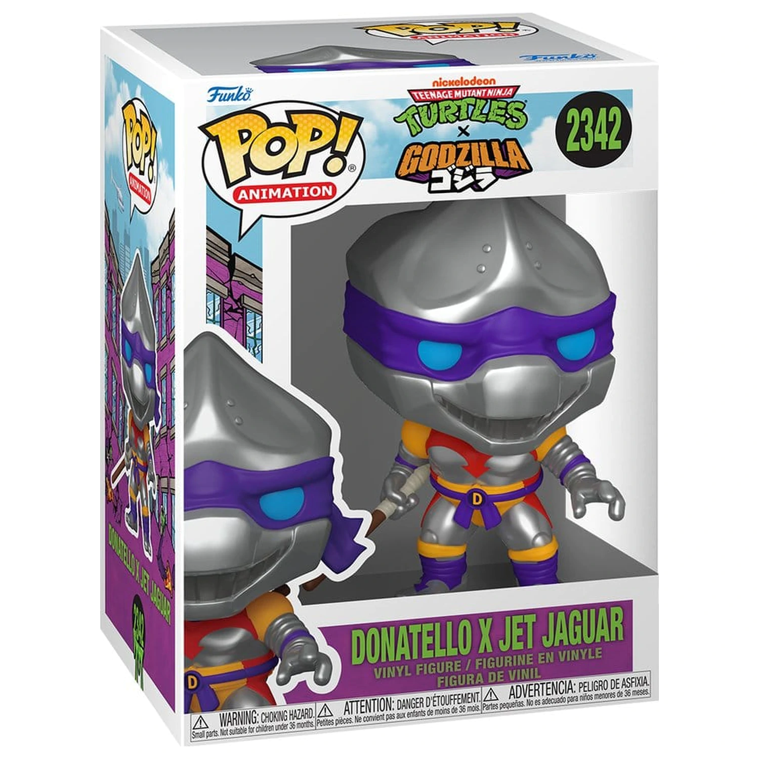 Teenage Mutant Ninja Turtles x Godzilla Funko POP! Animation Vinylová figúrka Donatello x Jet Jaguar 9 cm produktová fotografia