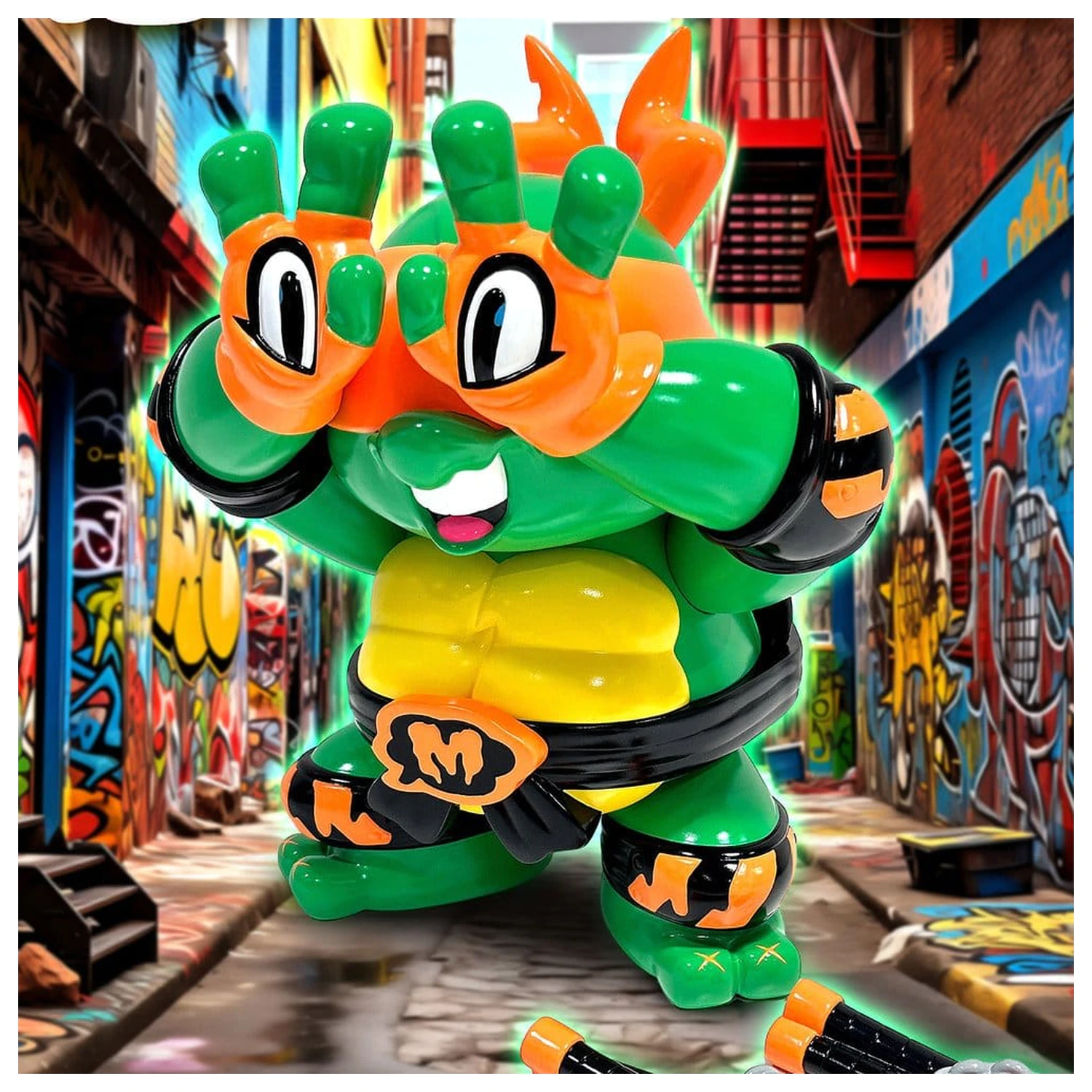 Teenage Mutant Ninja Turtles x Grape Brain vinylová figúrka Michelangelo 24 cm produktová fotografia