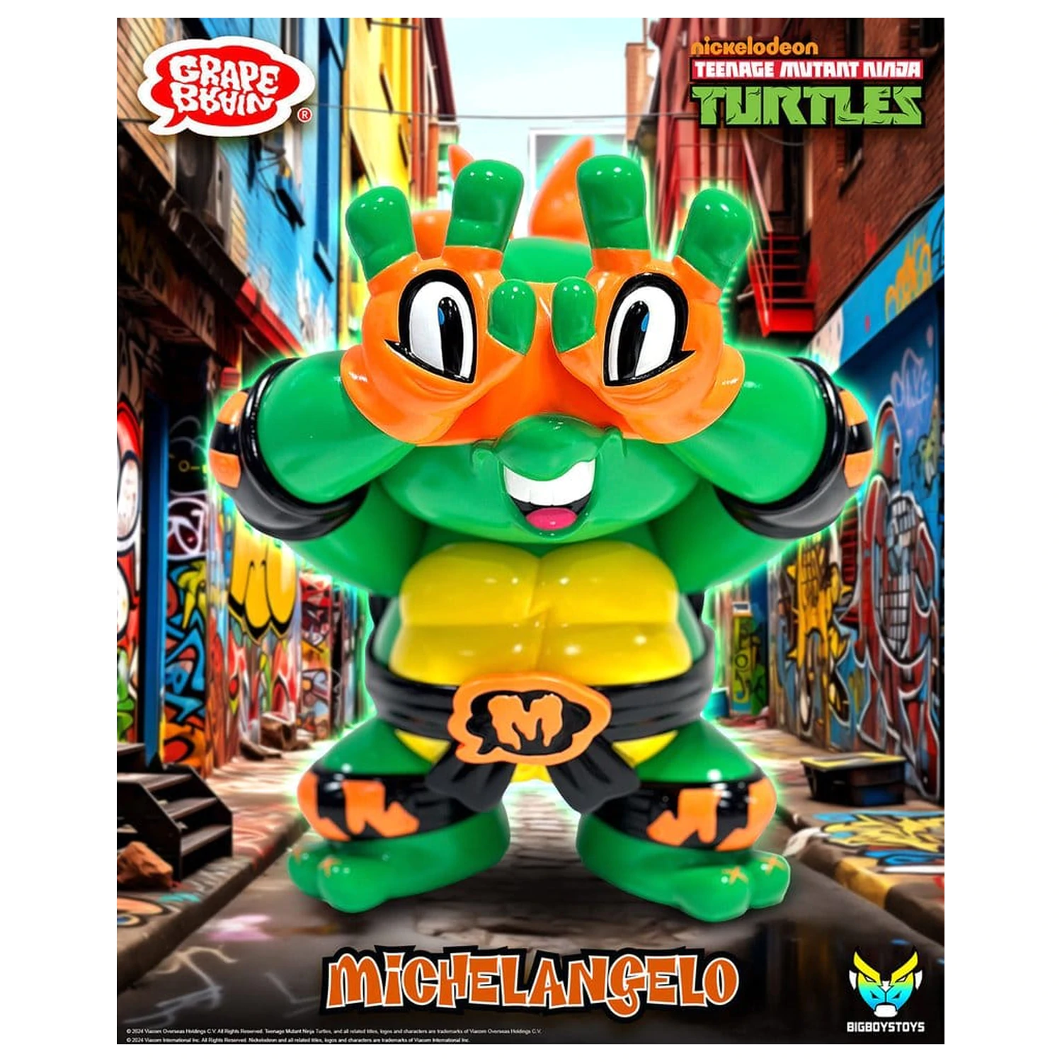 Teenage Mutant Ninja Turtles x Grape Brain vinylová figúrka Michelangelo 24 cm produktová fotografia