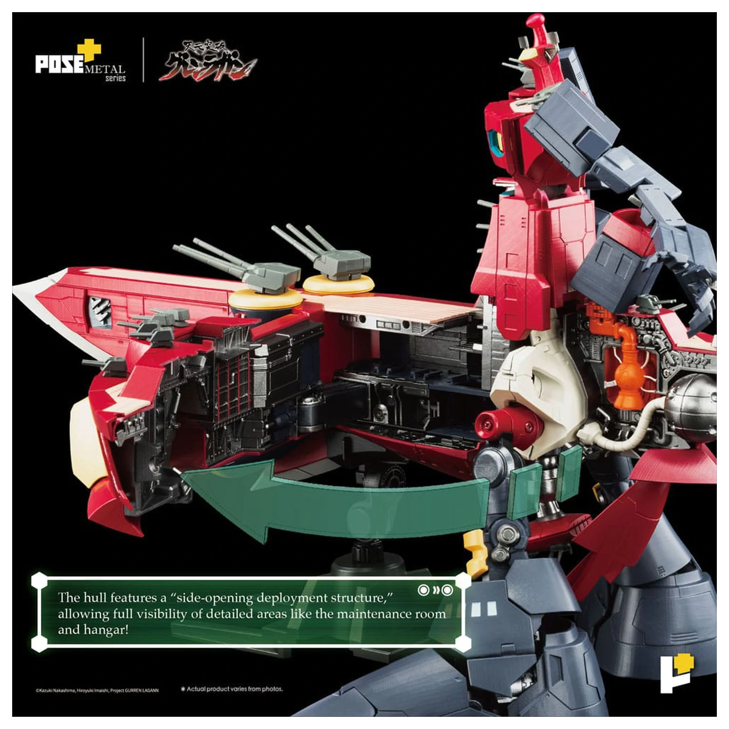 Tengen Toppa Gurren Lagann POSE+METAL series Figurka Dai-Gurren 33 cm produktová fotografia