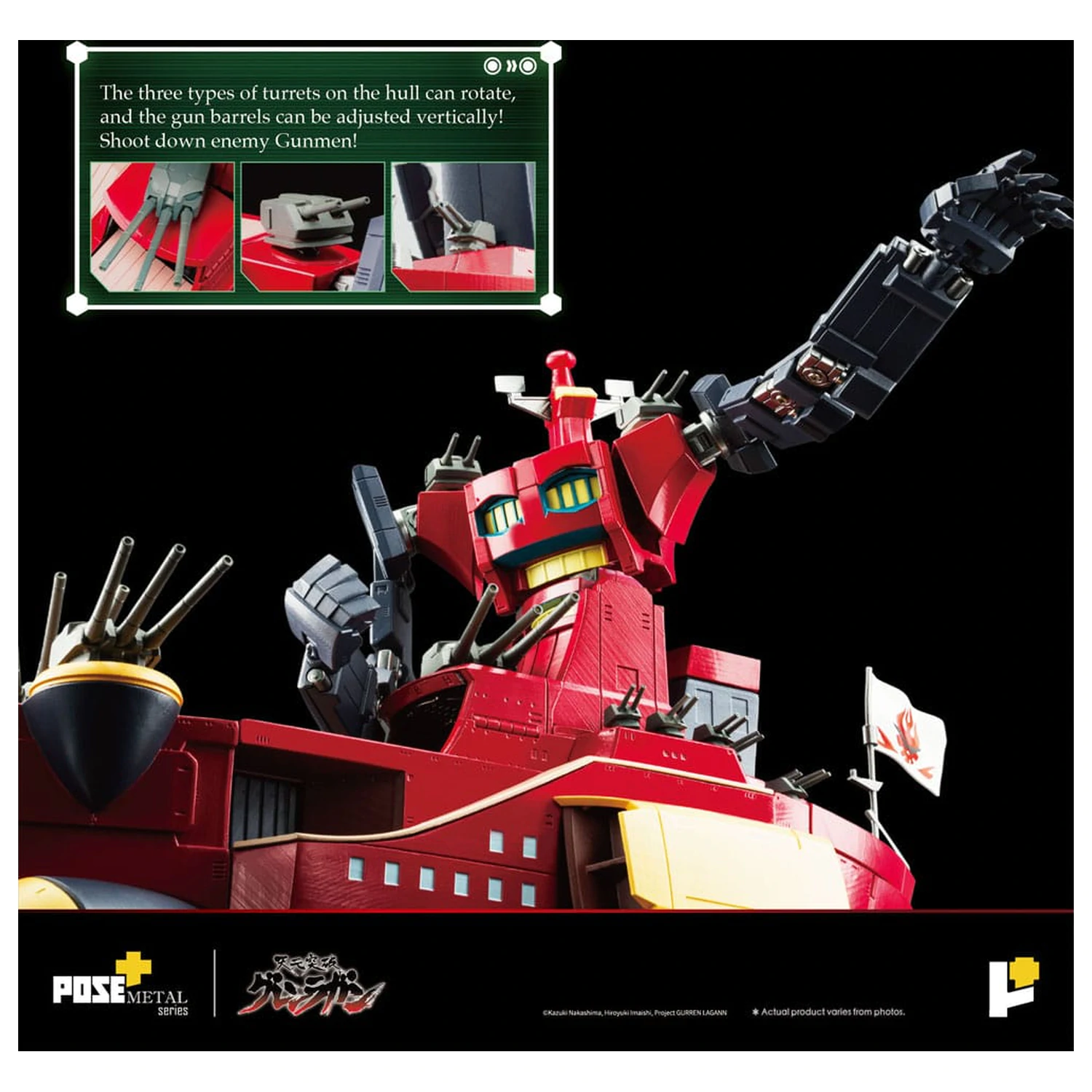 Tengen Toppa Gurren Lagann POSE+METAL series Figurka Dai-Gurren 33 cm produktová fotografia