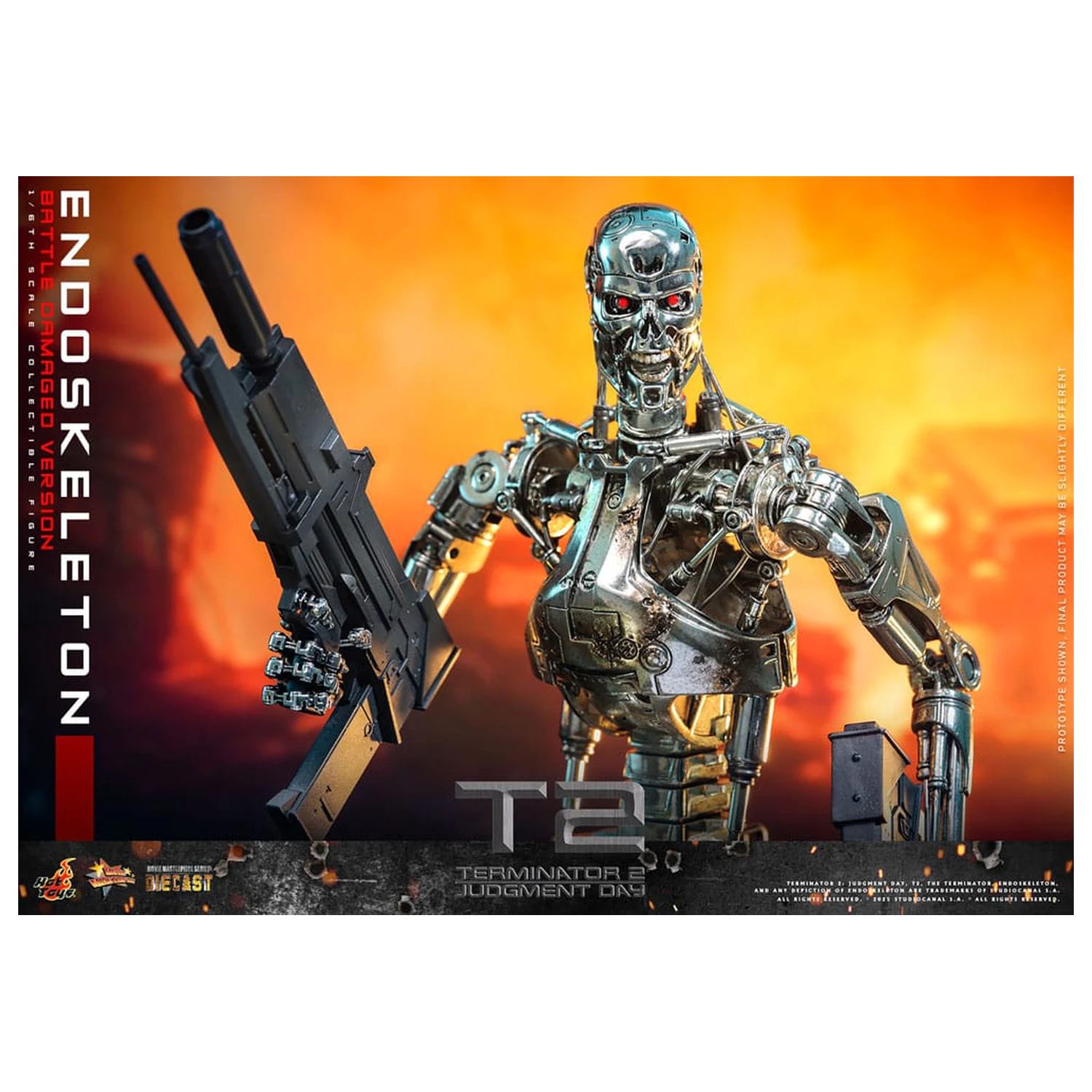 Terminator 2: Judgment Day Movie Masterpiece akčná figúrka 1/6 Endoskeleton (Battle Damaged Version) 31 cm produktová fotografia