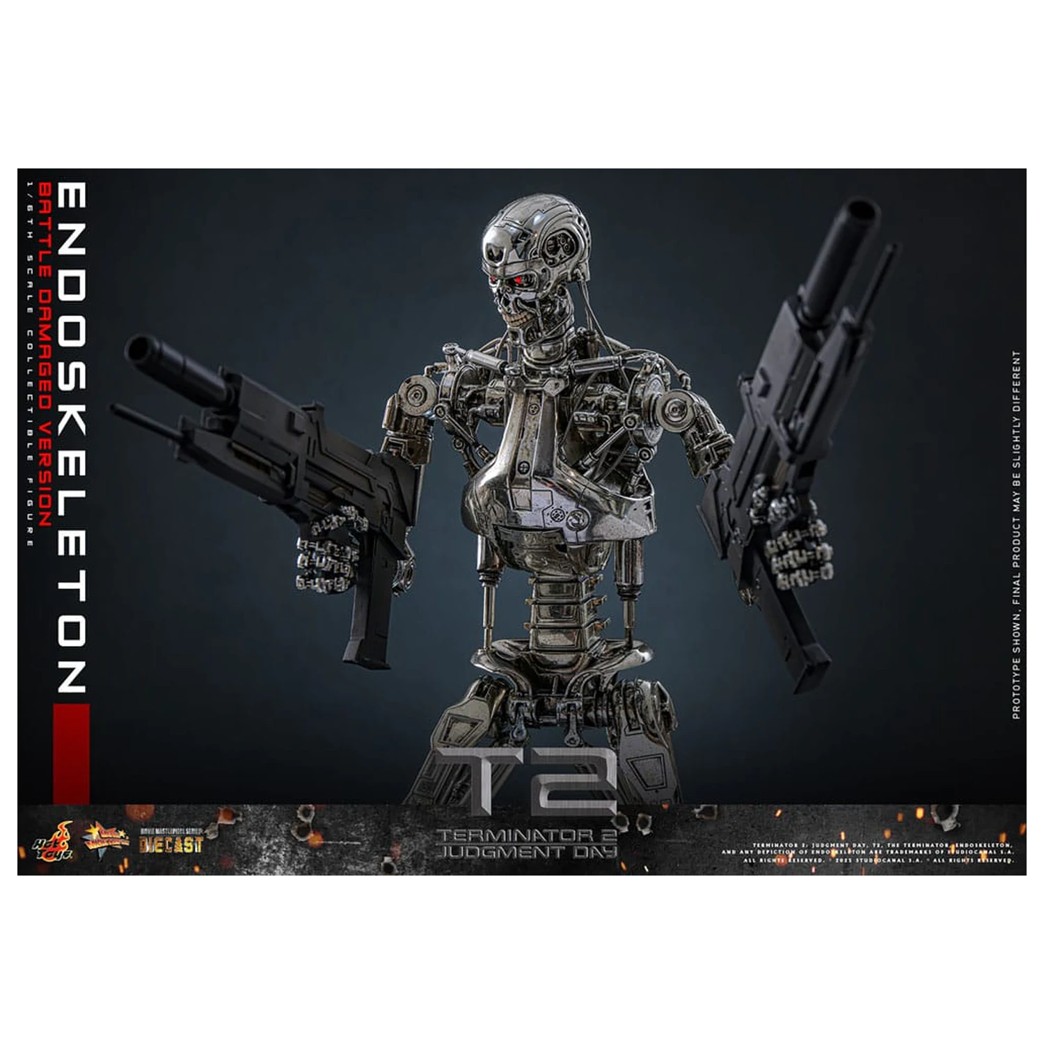 Terminator 2: Judgment Day Movie Masterpiece akčná figúrka 1/6 Endoskeleton (Battle Damaged Version) 31 cm produktová fotografia