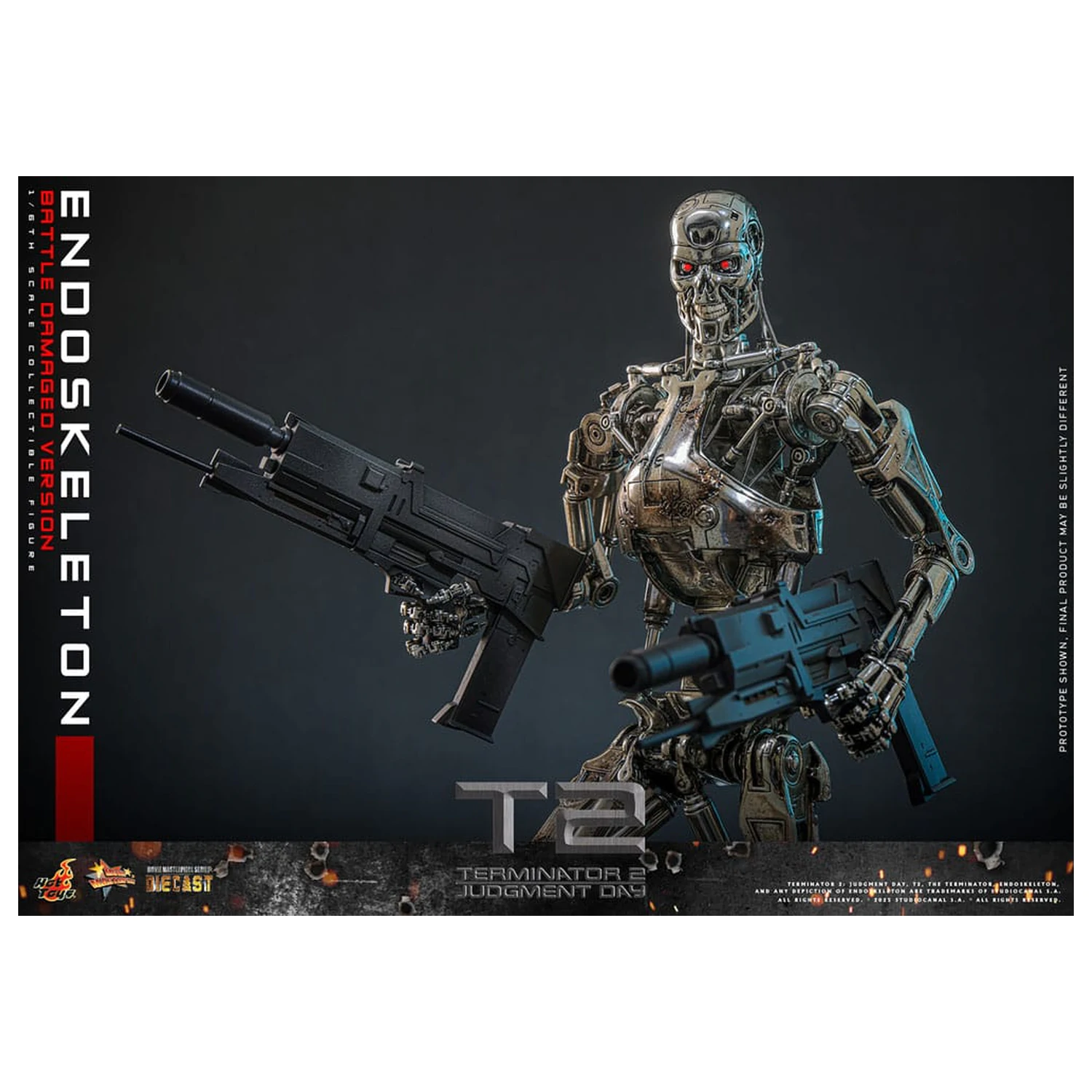 Terminator 2: Judgment Day Movie Masterpiece akčná figúrka 1/6 Endoskeleton (Battle Damaged Version) 31 cm produktová fotografia