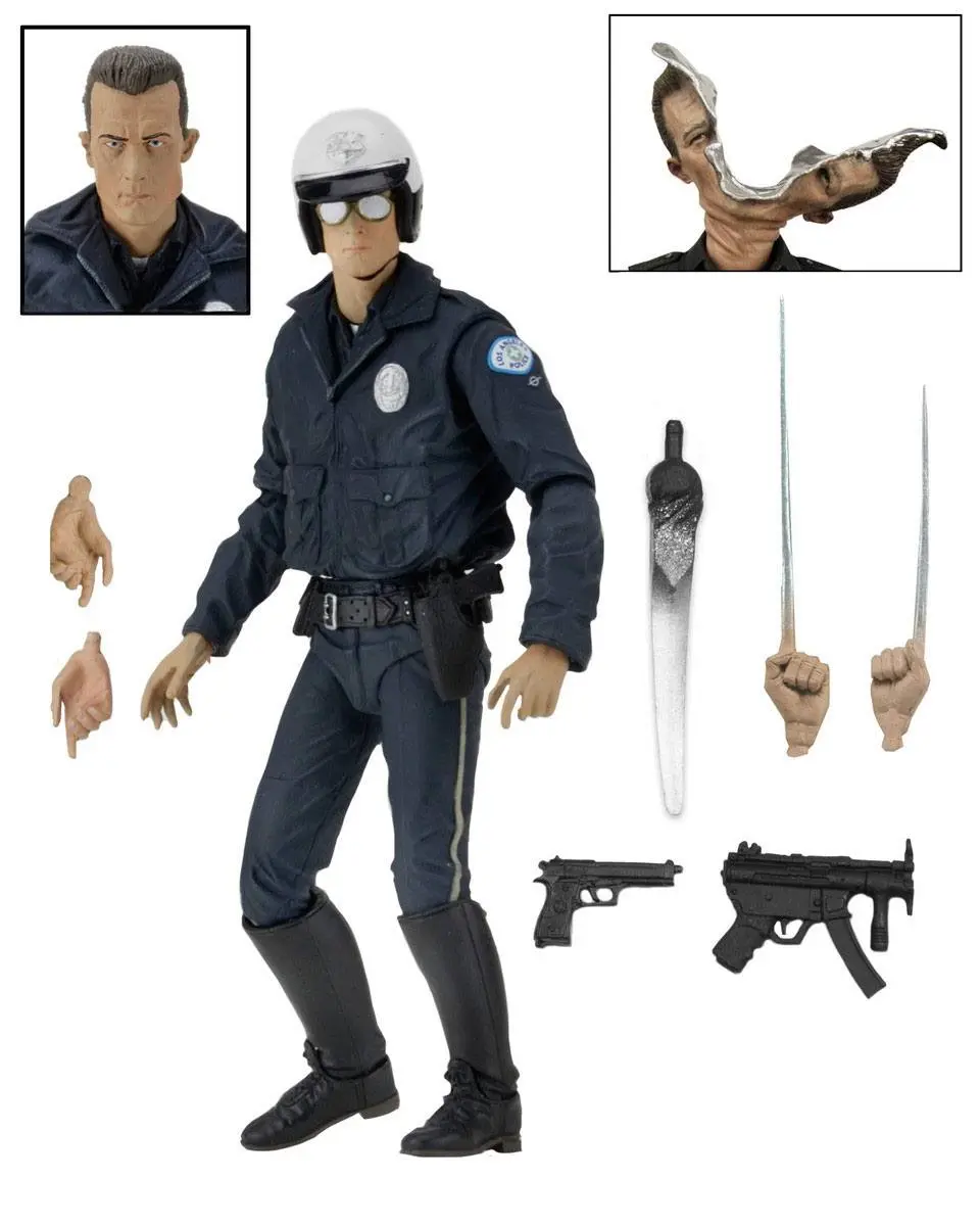 Terminator 2 Action Figure Ultimate T-1000 (Motorcycle Cop) 18 cm Akčná Figúrka produktová fotografia