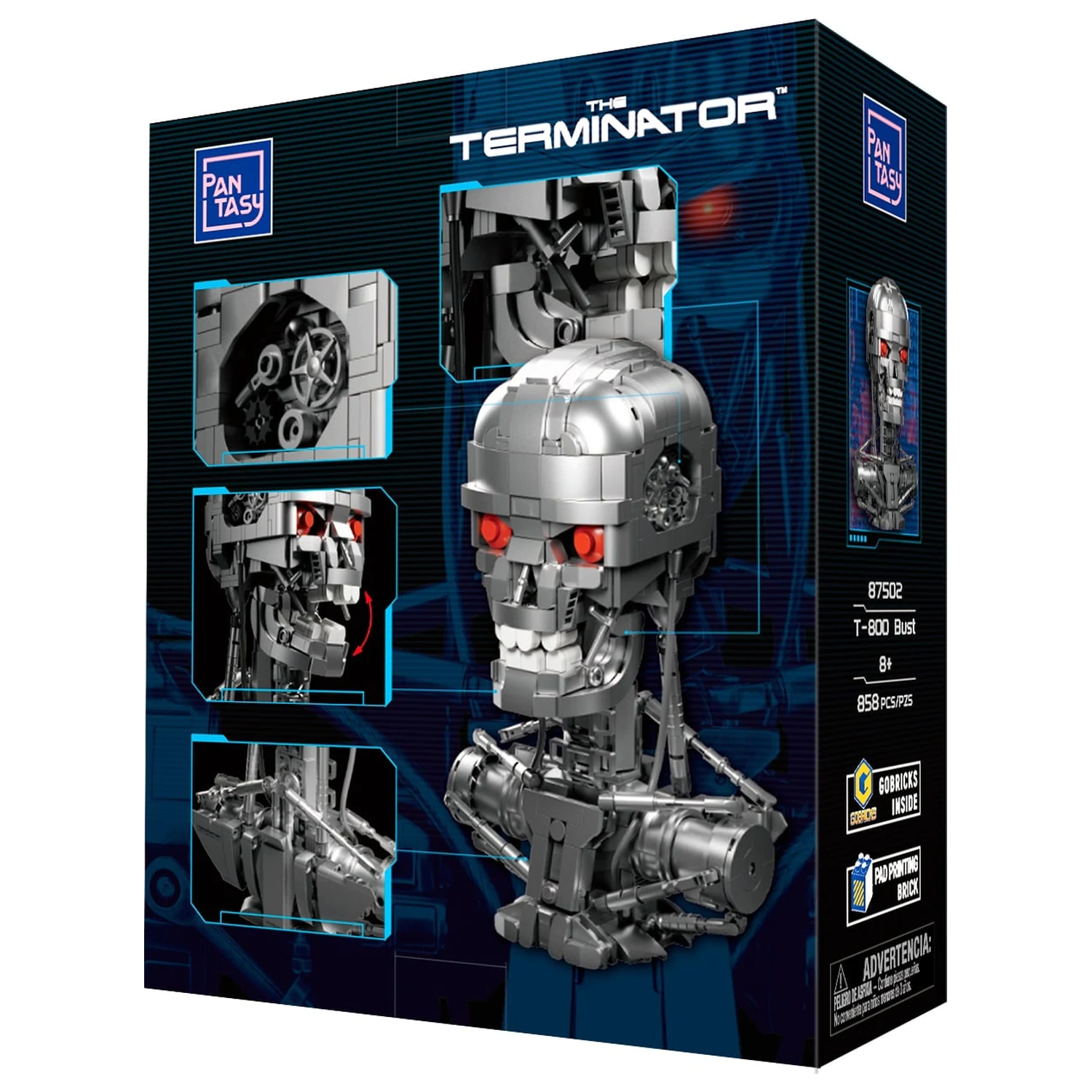 Terminator T-800 Bust Stavebnicový blok 858 ks produktová fotografia