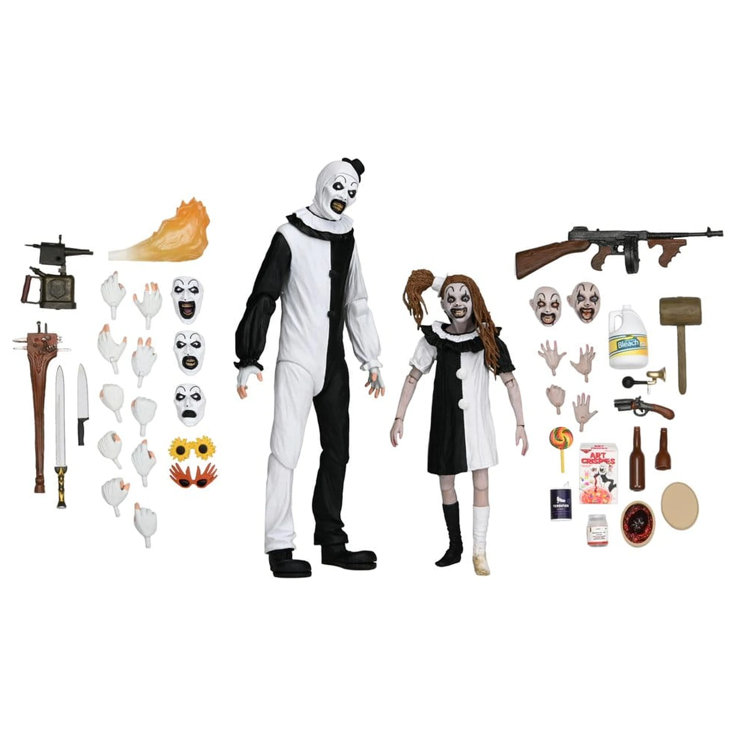 Terrifier 2 2-balenie akčných figúrok Ultimate Art the Clown & Little Pale Girl 18 cm produktová fotografia