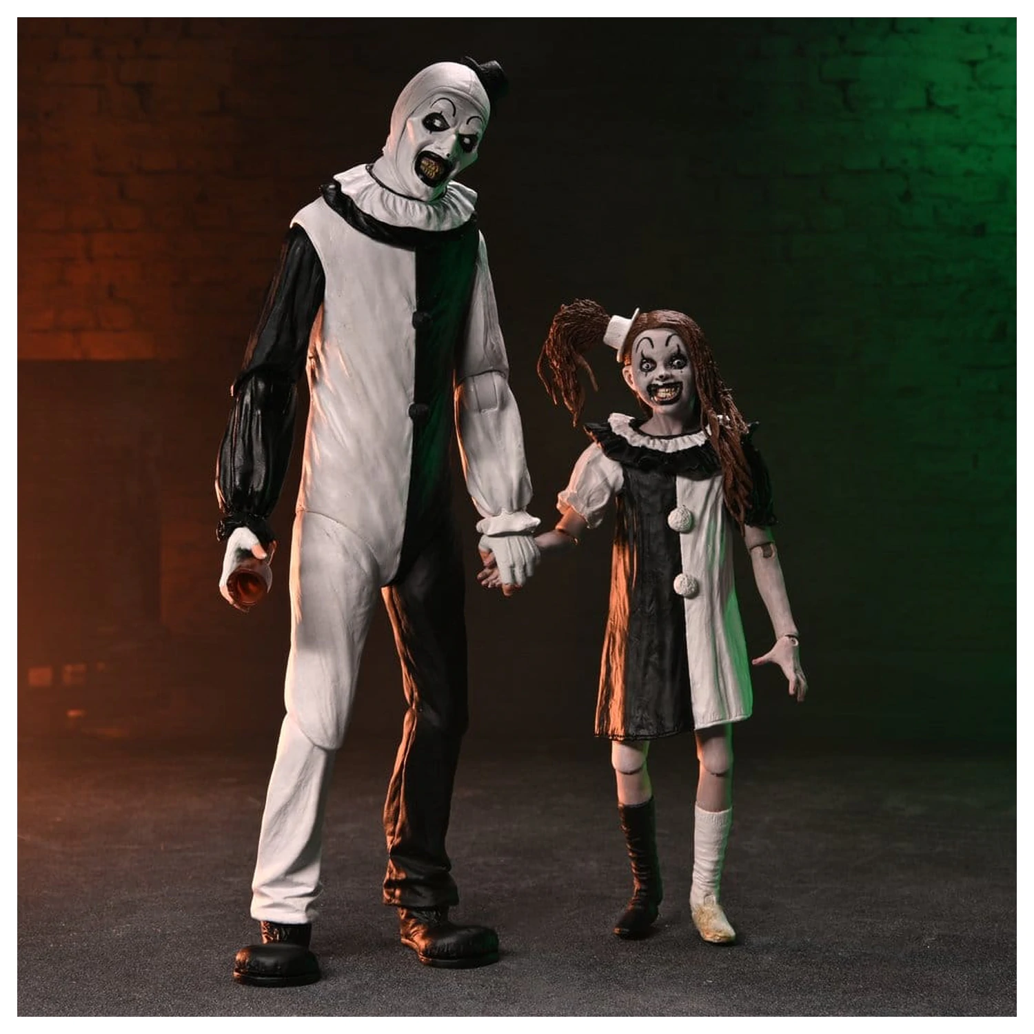 Terrifier 2 2-balenie akčných figúrok Ultimate Art the Clown & Little Pale Girl 18 cm produktová fotografia
